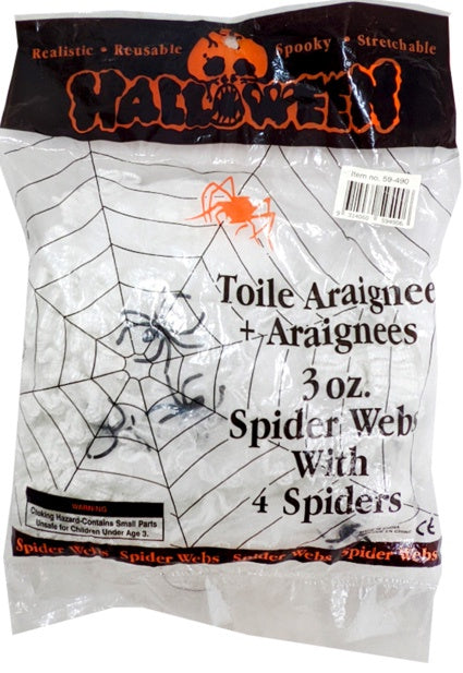 3 OZ ( 85 g) SIDER WEB W/4 SPIDERS
